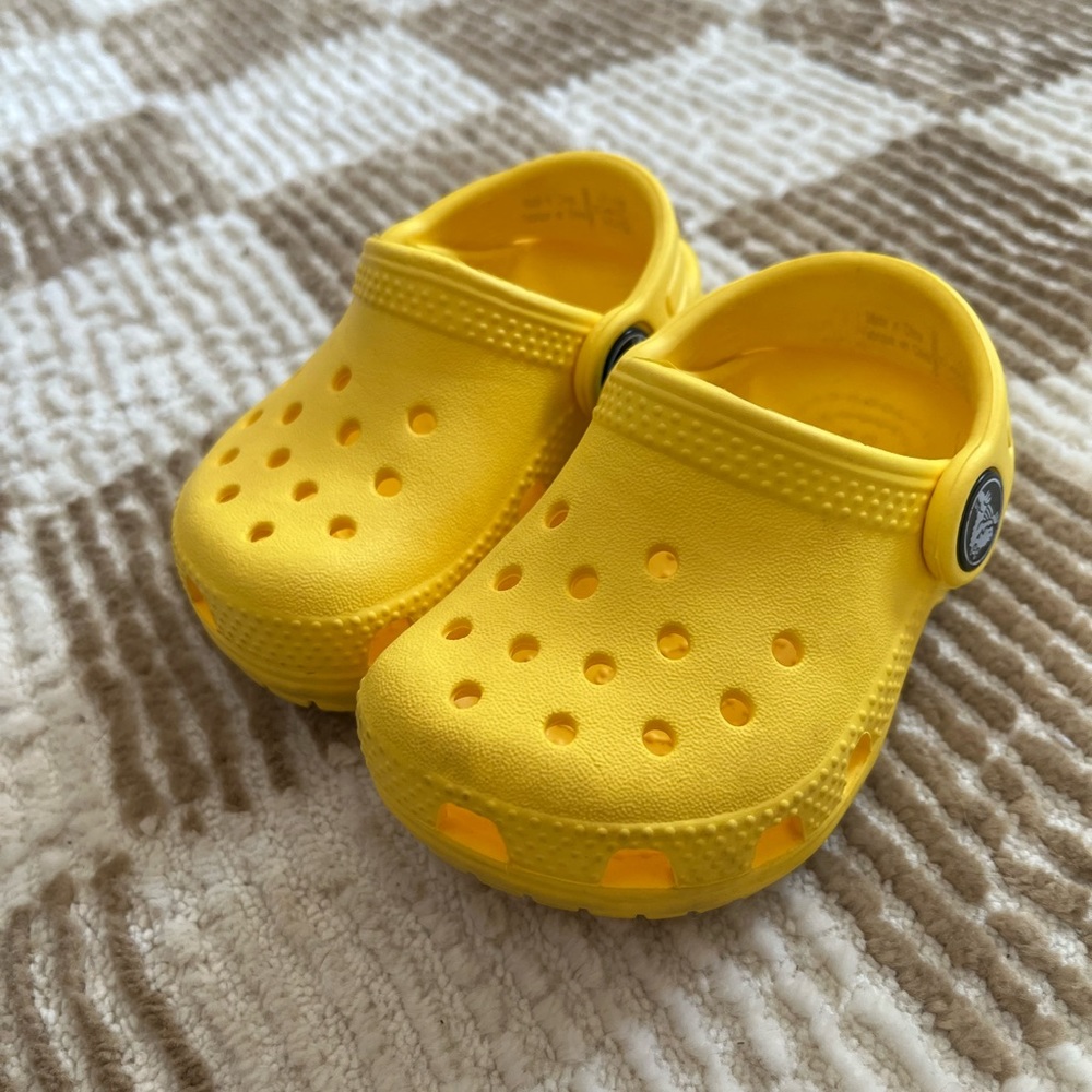 Yellow Infant Crocs 4C